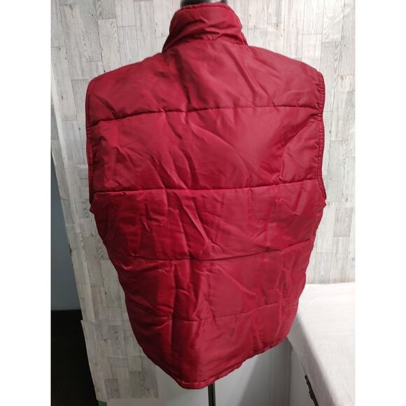Trader Bay Men's reversible Puffer style Vest in Red and Gray 4 pocket Large - Picture 2 of 11
